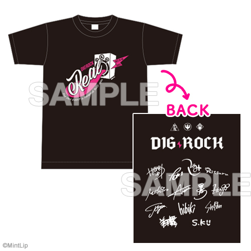 DIG-ROCK Tシャツ -REAL- 2022 ロゴステッカー付