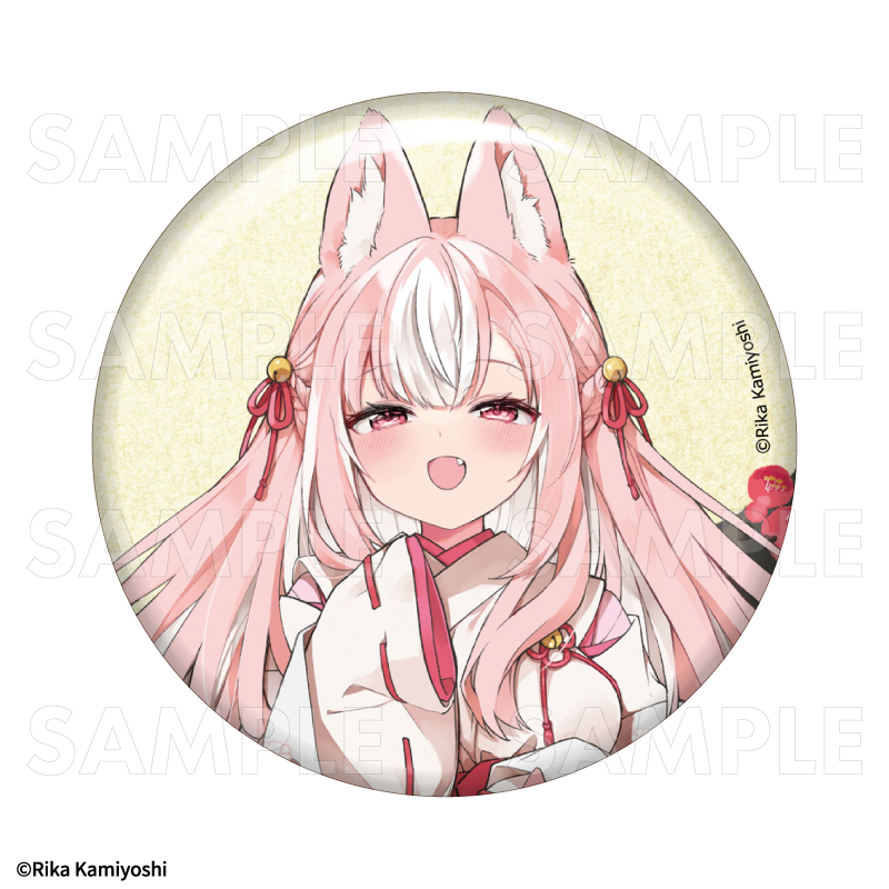 76mm缶バッジ/神吉李花ポップアップショップ ふわみみマーケット(全5種)