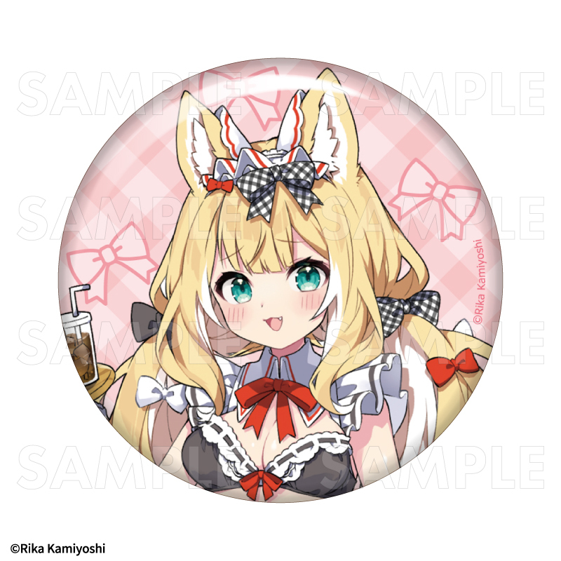 76mm缶バッジ/神吉李花ポップアップショップ ふわみみマーケット(全5種)