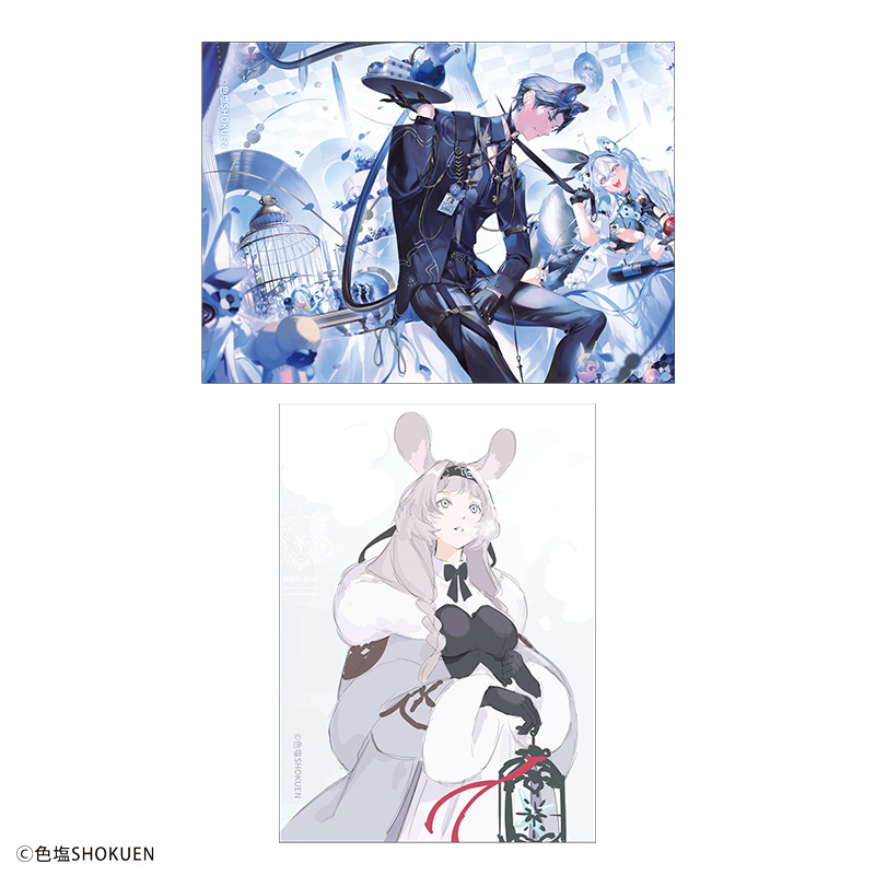 長方形ステッカー／色塩画集発売記念グッズ（全2種