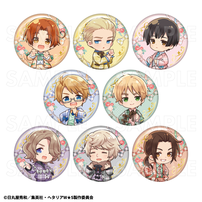 【2026年3月下旬発売】アニメ「ヘタリア World★Stars」 トレーディング箔押し缶バッジ　バレエコアStyle（全8種）