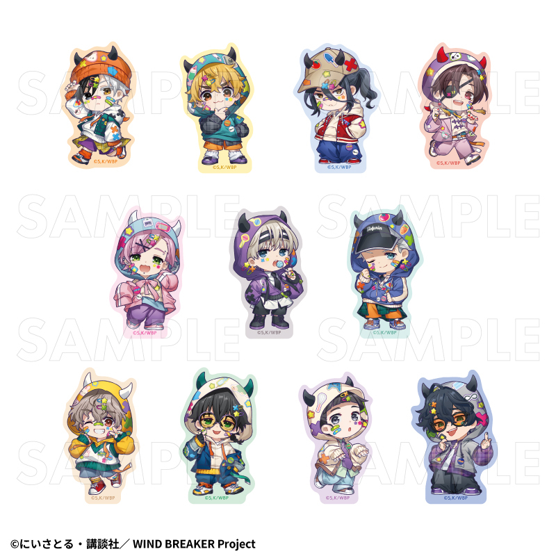 【2026年8月下旬発売】TVアニメ「WIND BREAKER」【でびデコパーカー】ちびキャラver. ダイカットステッカー(全11種)