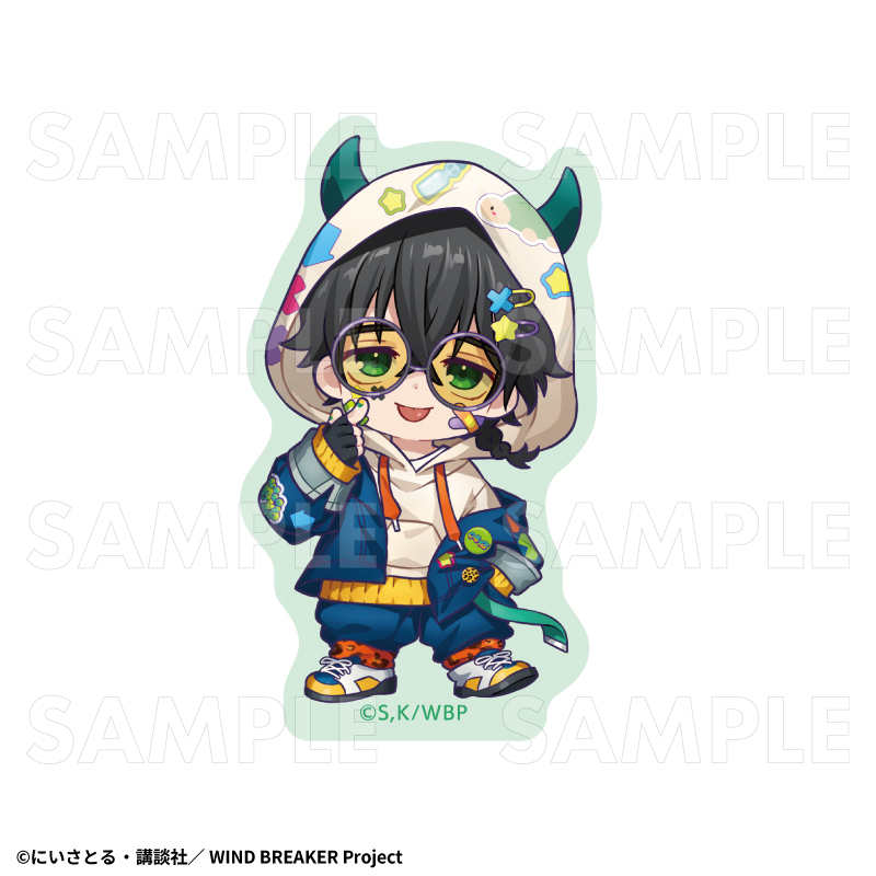 【2026年8月下旬発売】TVアニメ「WIND BREAKER」【でびデコパーカー】ちびキャラver. ダイカットステッカー(全11種)