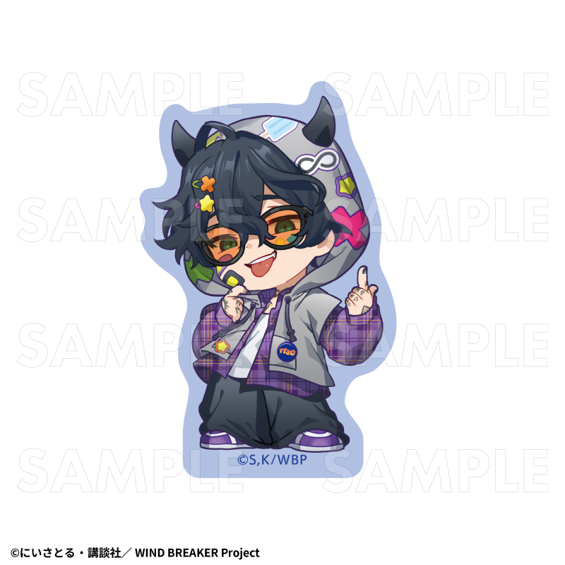 【2026年8月下旬発売】TVアニメ「WIND BREAKER」【でびデコパーカー】ちびキャラver. ダイカットステッカー(全11種)