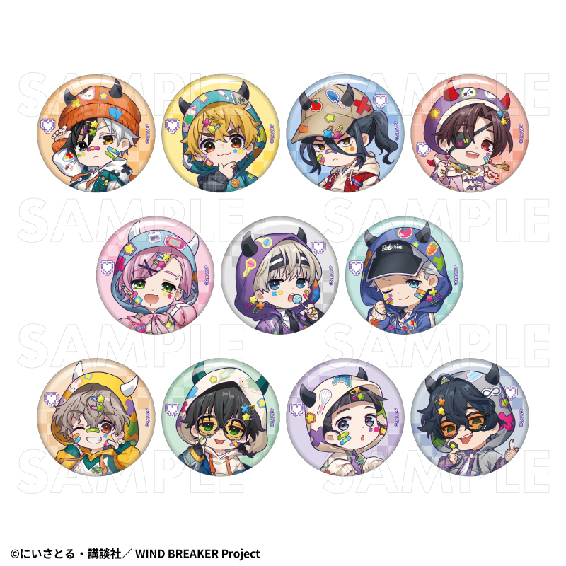 【2026年8月下旬発売】TVアニメ「WIND BREAKER」【でびデコパーカー】ちびキャラver. トレーディング缶バッジ(全11種)